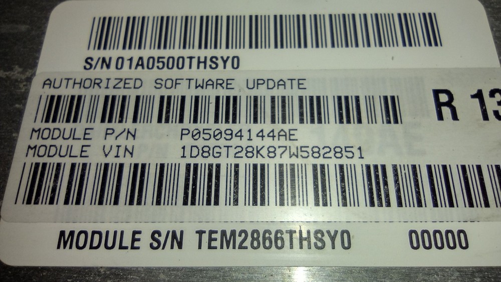 2007 Dodge Nitro 3.7L ECM/ECU computer module P05094144AE