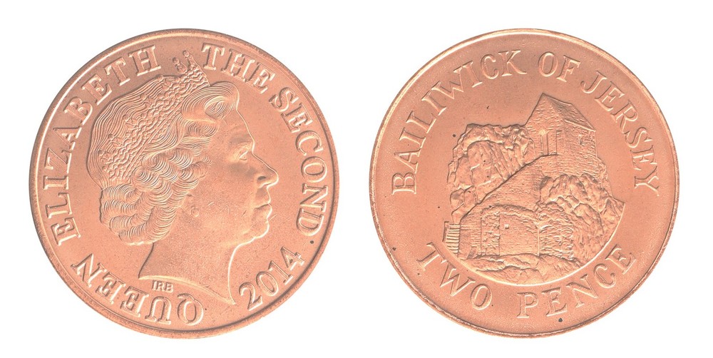 Jersey 2 Pence, 1998-2016, KM #104, Mint