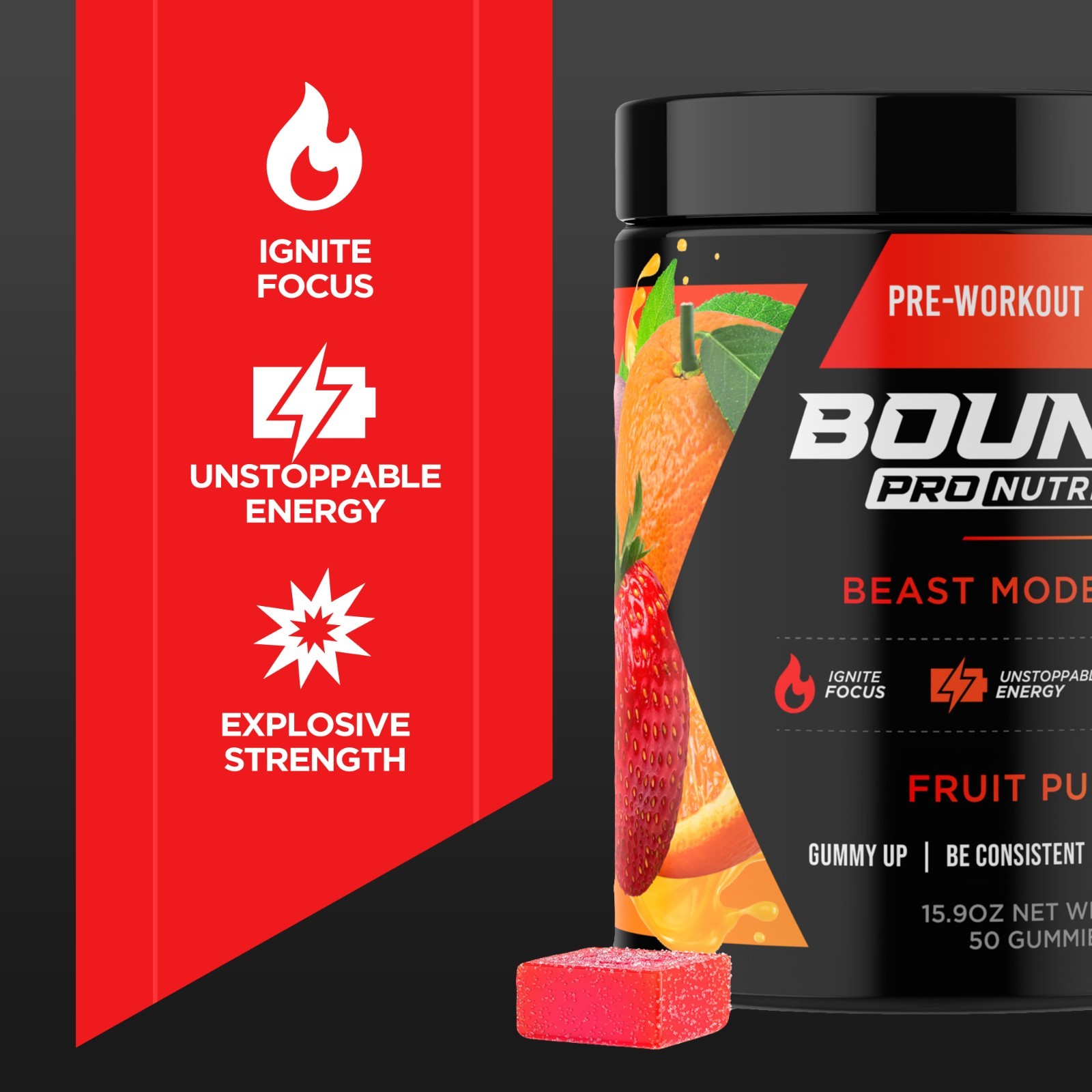 Pre-Workout Gummies - Beast Mode