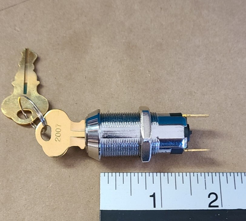 Lock electrical key switch with ( momentary - spring return ) with 2 keys - New