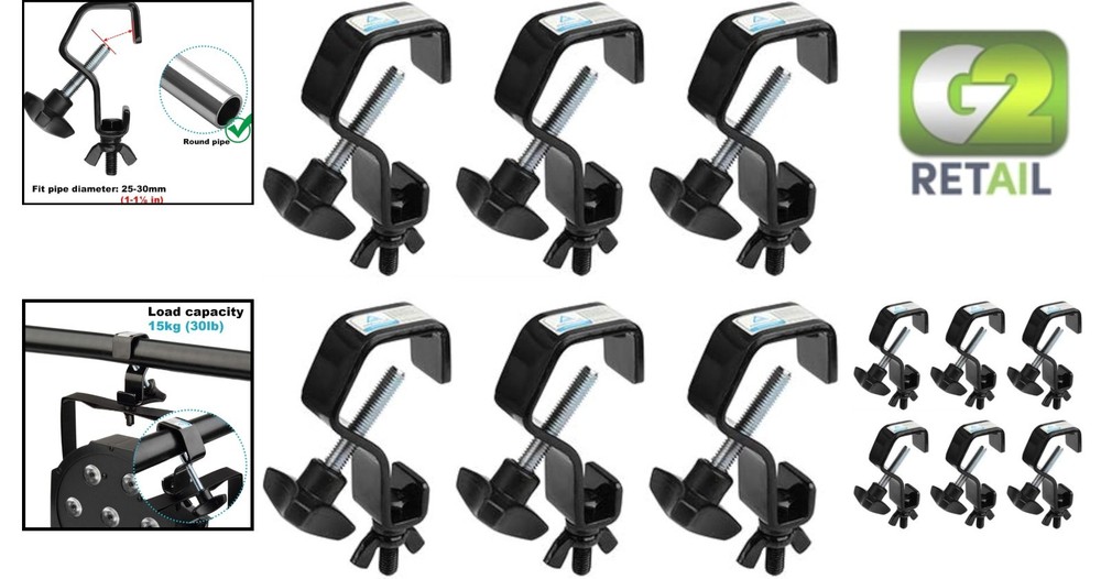 Professional Iron Light Clamp - Quick Re-positioning - Perfect for Stage Setup