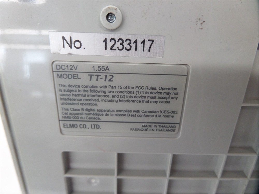 Elmo TT-12 Interactive Multi-Directional 12x Document Camera - No Adapter