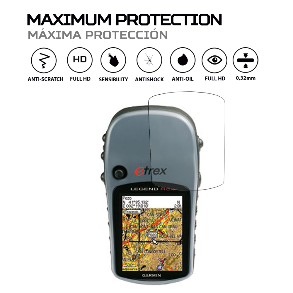 ANTISHOCK Screen protector for GPS Garmin eTrex Legend HCx