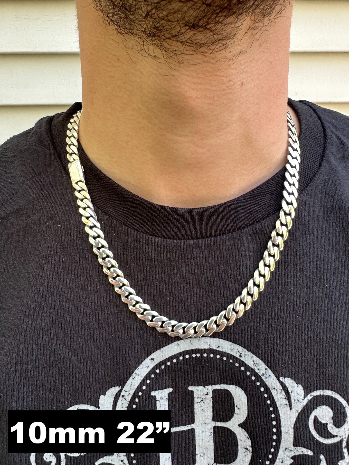 Miami Cuban Link Chain Necklace Real 925 Sterling Silver 6-12mm