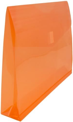 Plastic Expansion Envelopes with Hook & Loop 2" Expansion - 3 Pack Orange