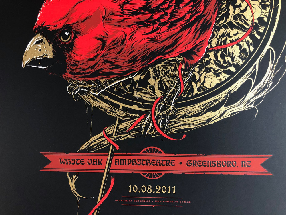 The Avett Brothers Screen Print Poster October 8 2011 Greensboro NC Ken Taylor