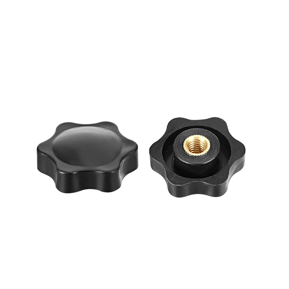 2pcs M8 ×9mm Female Thread Star Screw Knobs Lock Handle