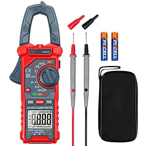 Digital Clamp Meter Multimeter Auto-ranging Amp Tester 4000 Counts Blue