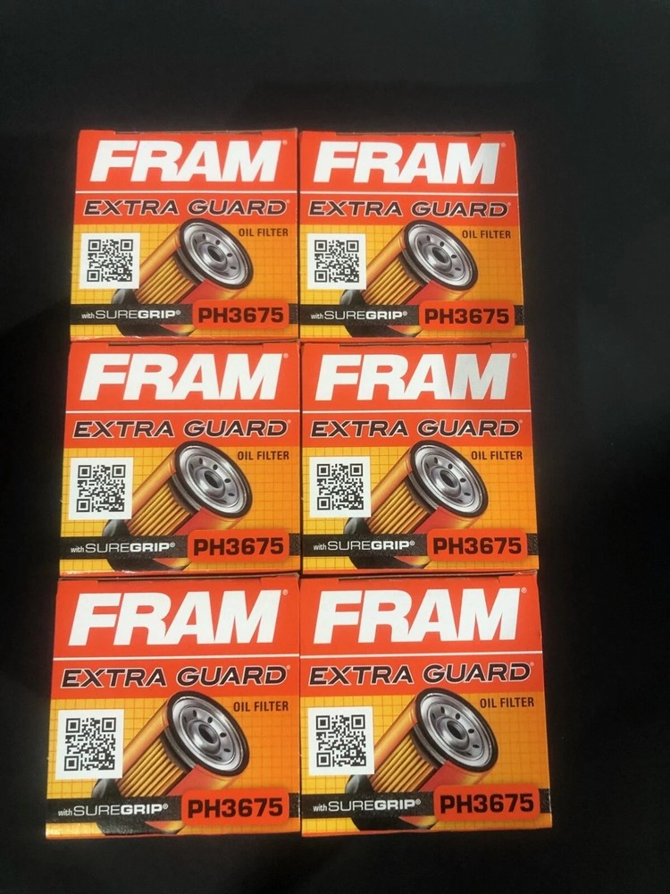 NEW FACTORY Case of 6 Engine Oil Filter-Extra Guard FRAM PH3675 - FREE SHIPPING!