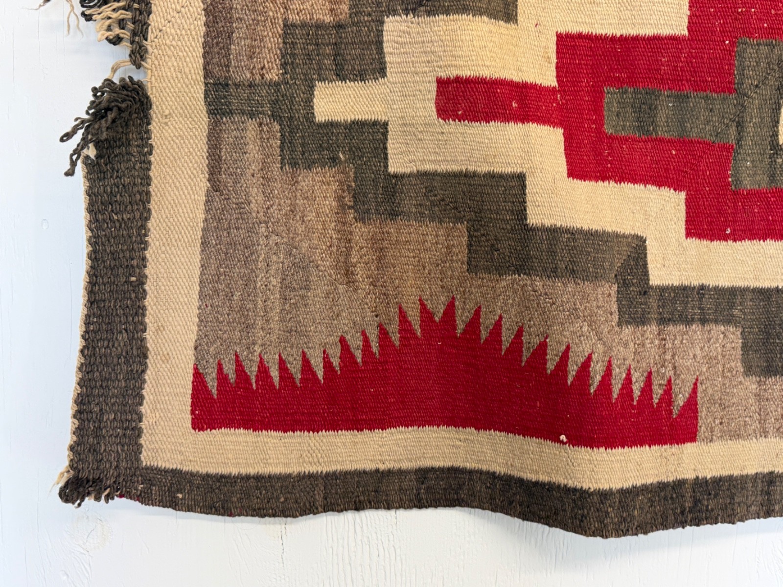 Antique Dazzler Navajo Rug Native American Indian Ganado 53x26" Vintage