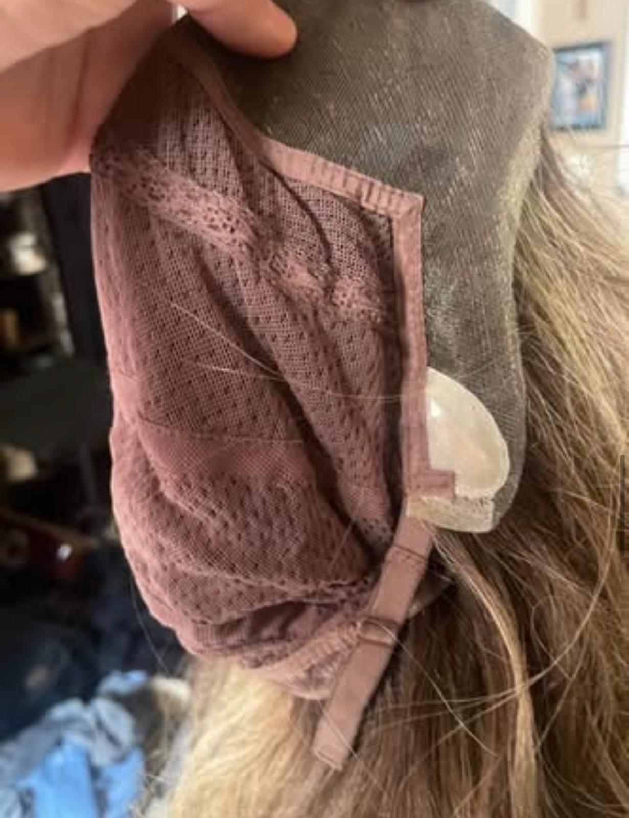 Long Brown (with Blond Highlights) Luxury Heat Friendly Wig