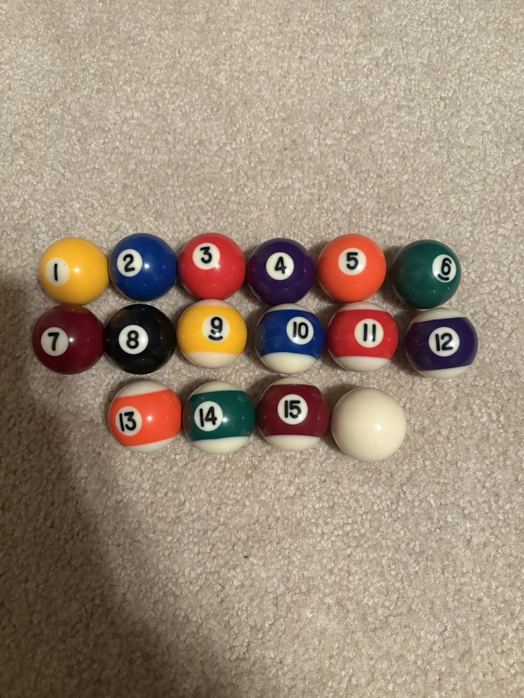 Miniature Pool Balls Set