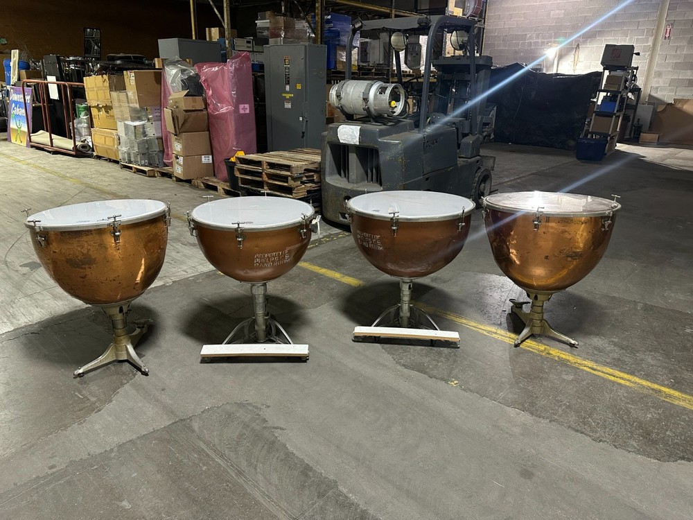 4 LUDWIG TIMPANI COPPER DRUMS