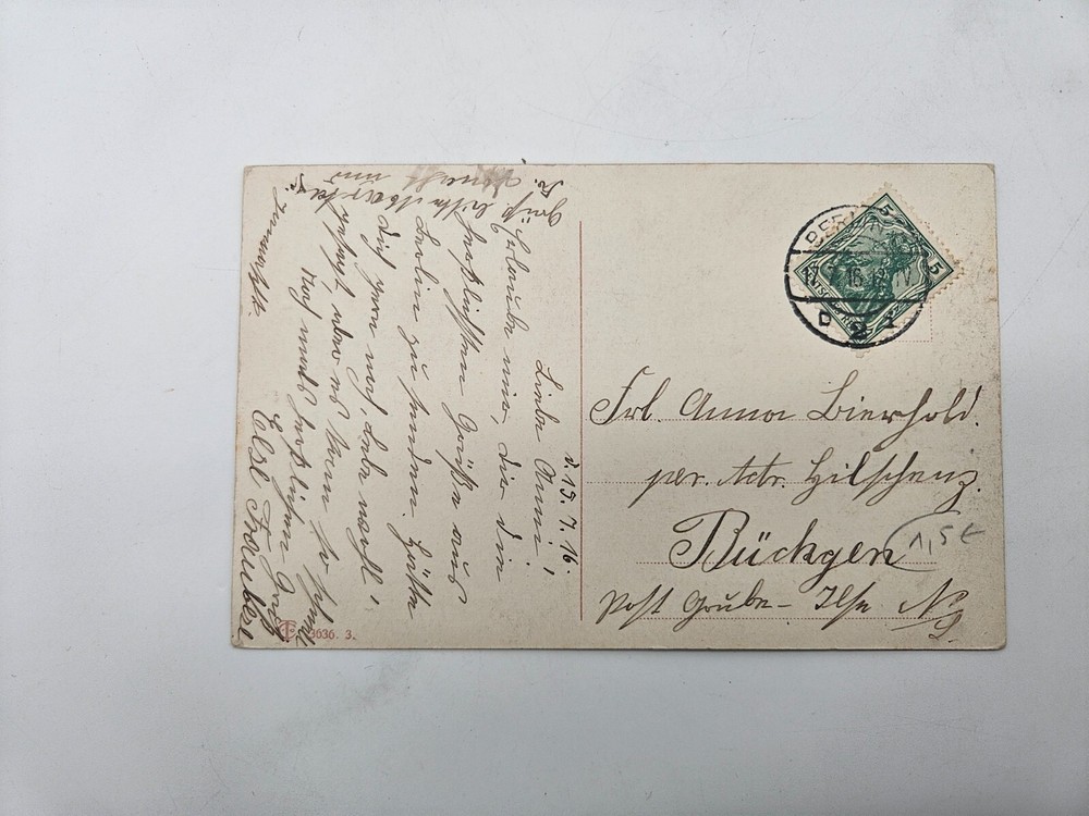 HA2034: Postcard, On Wiedersehen