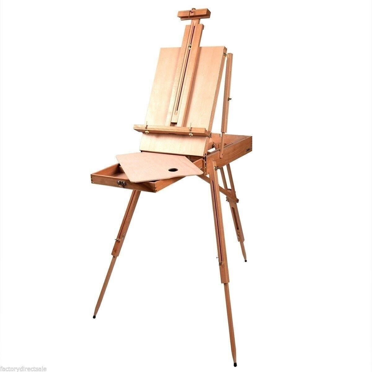 French Style Portable Tripod Wooden Artist Easel