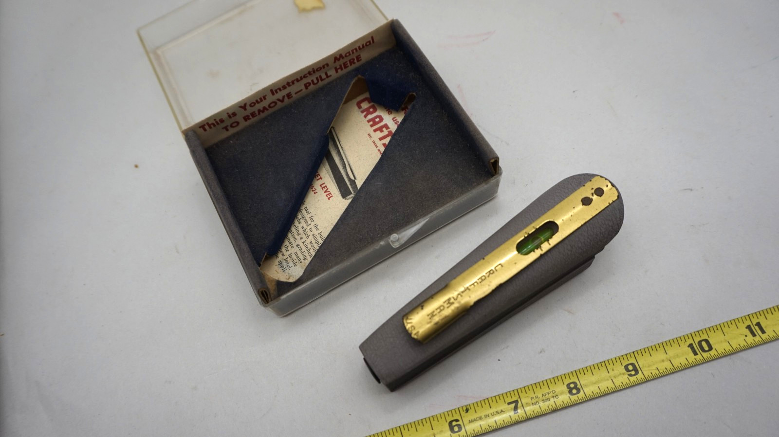 Craftsman Pocket Level No 4624 Box & Paperwork Made In USA free ship USA