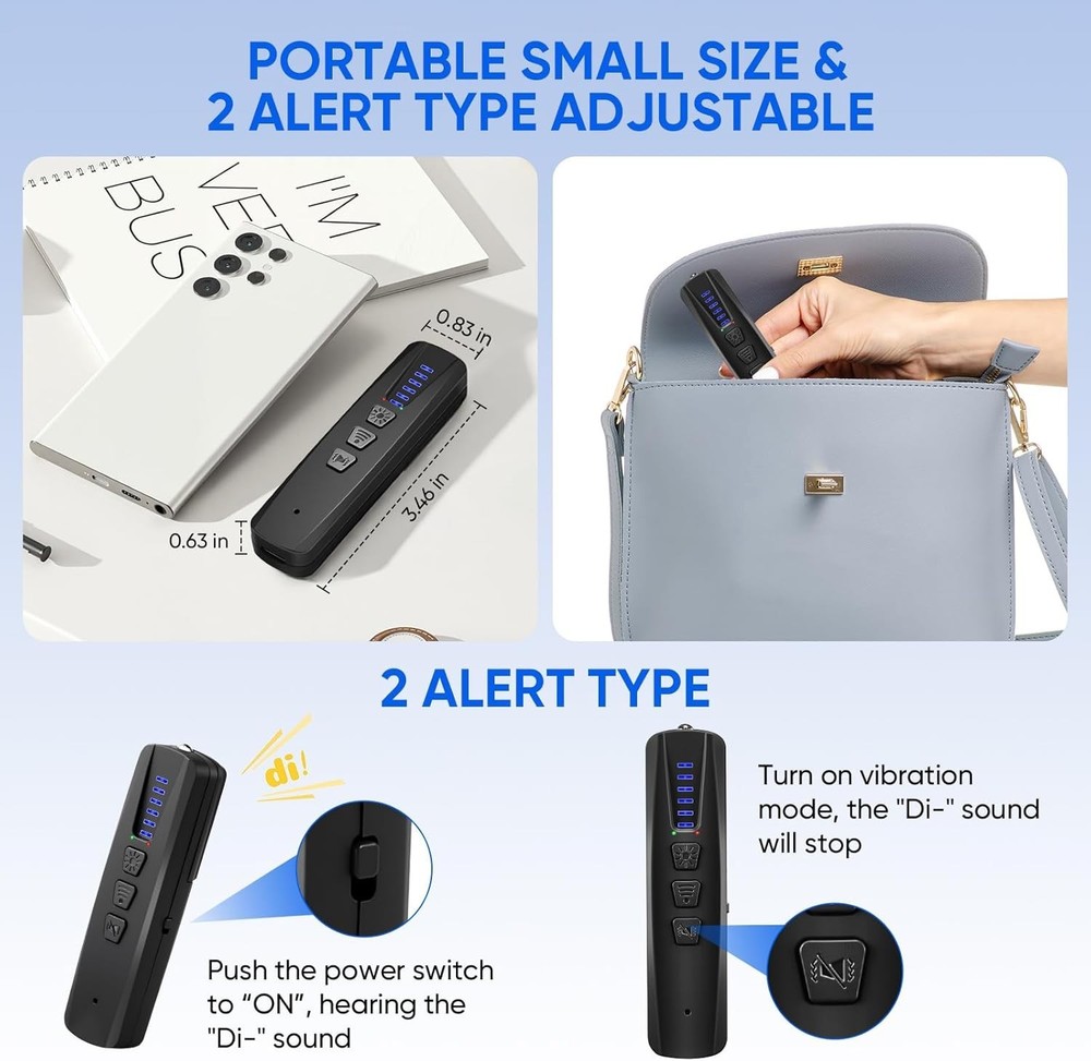 High-Sensitivity AI Camera Detector – Battery-Powered Security Device for Travel
