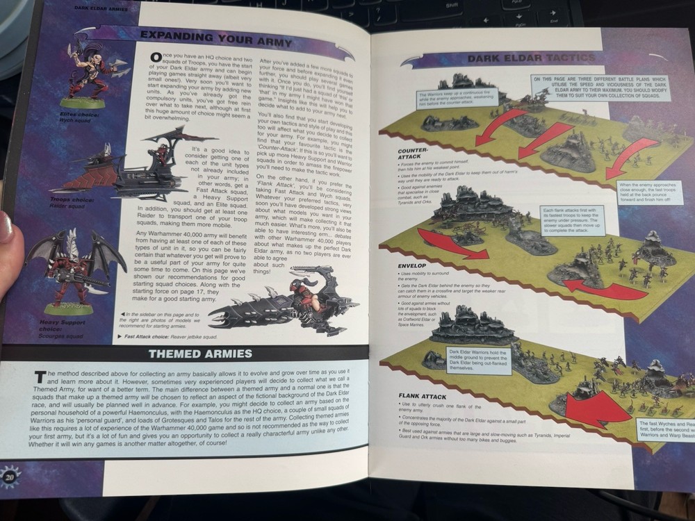 Warhammer 40K Codex: DARK ELDAR (Vtg PB, 1998) Games Workshop Rare OOP