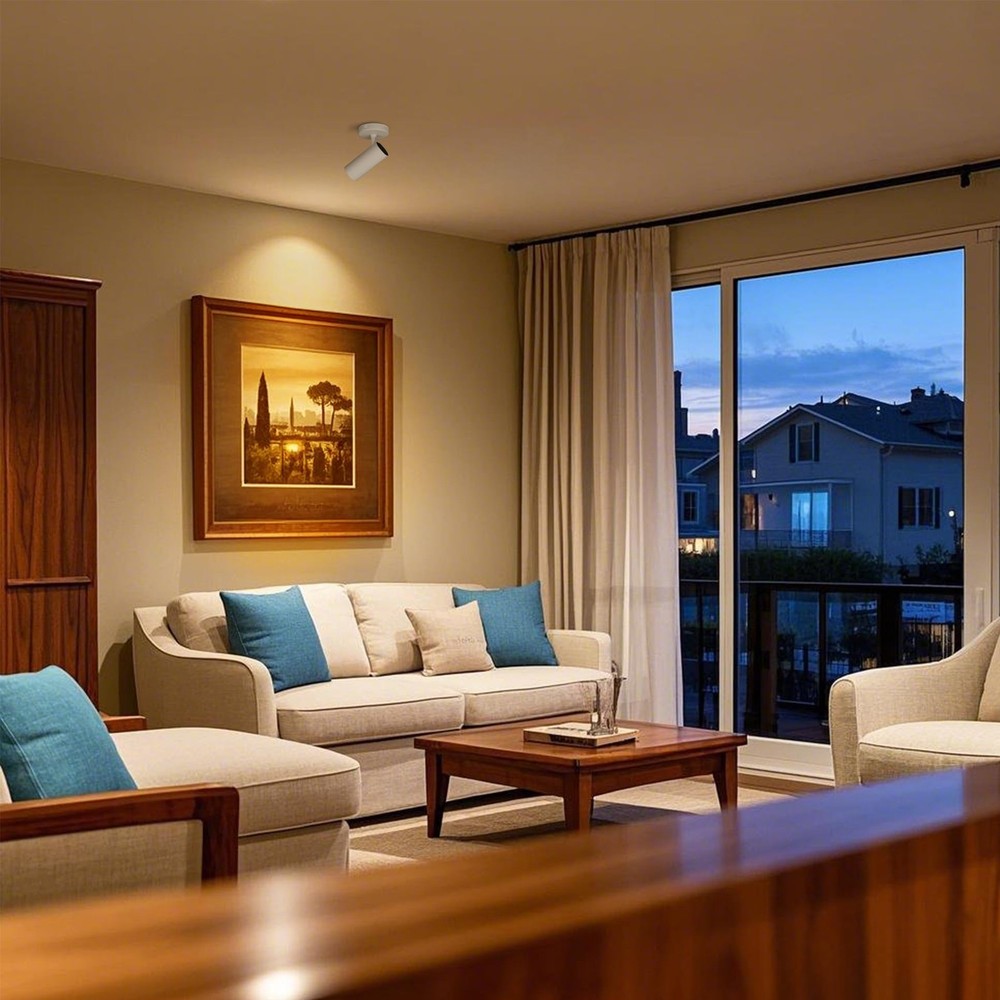 12W LED Dimmable Ceiling Spotlight Indoor - Adjustable Wall Surface Accent La...