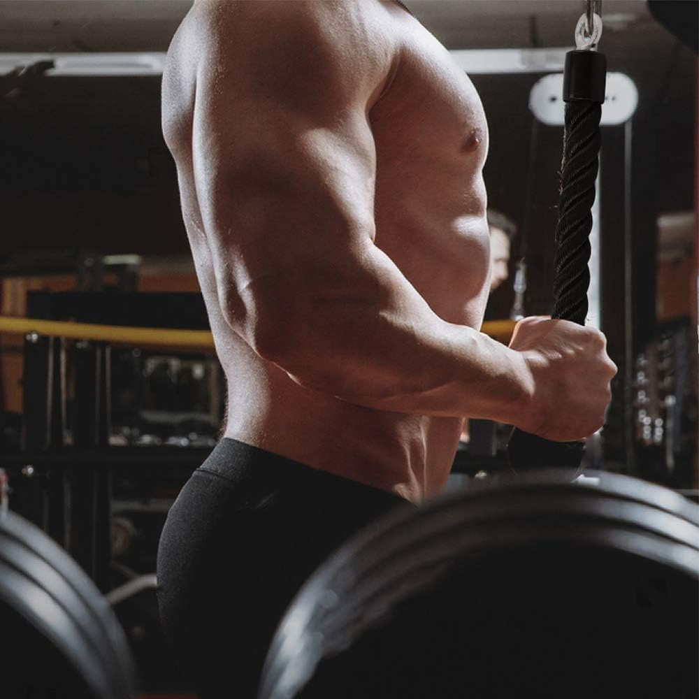 Pull down Rope Single Grip Tricep Bicep Exercise Attachment for Cable