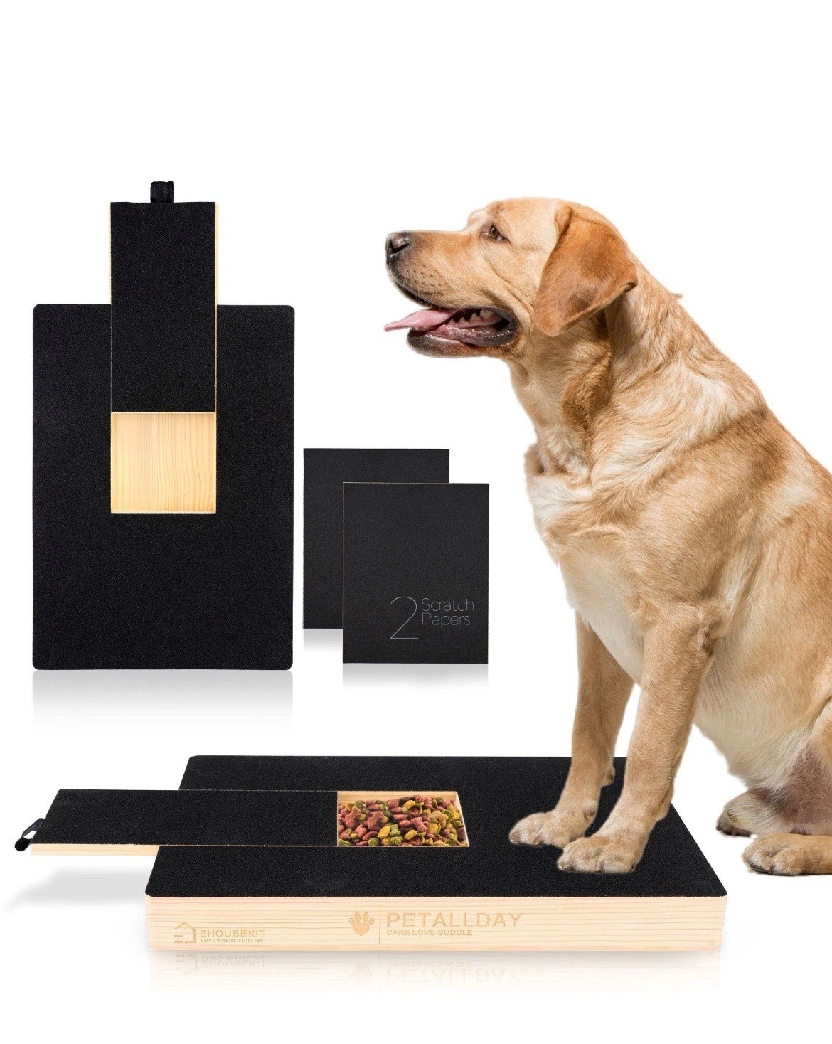 Deluxe Dog Scratch Pad Bundle with Snack Compartment