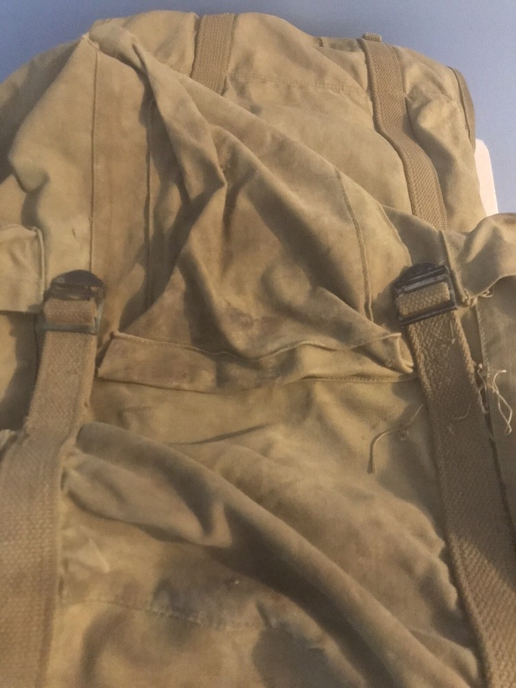 WWII US Army M1941 10th Mountain Division Backpack Rucksack & Frame w/10 on Face