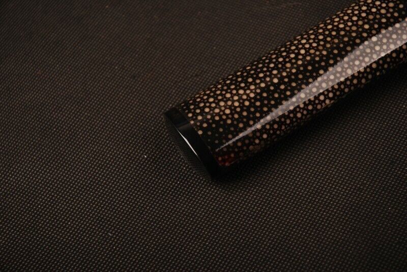 Full Wrapped With Black Real Rayskin With Black Horn Mountings Katana Saya