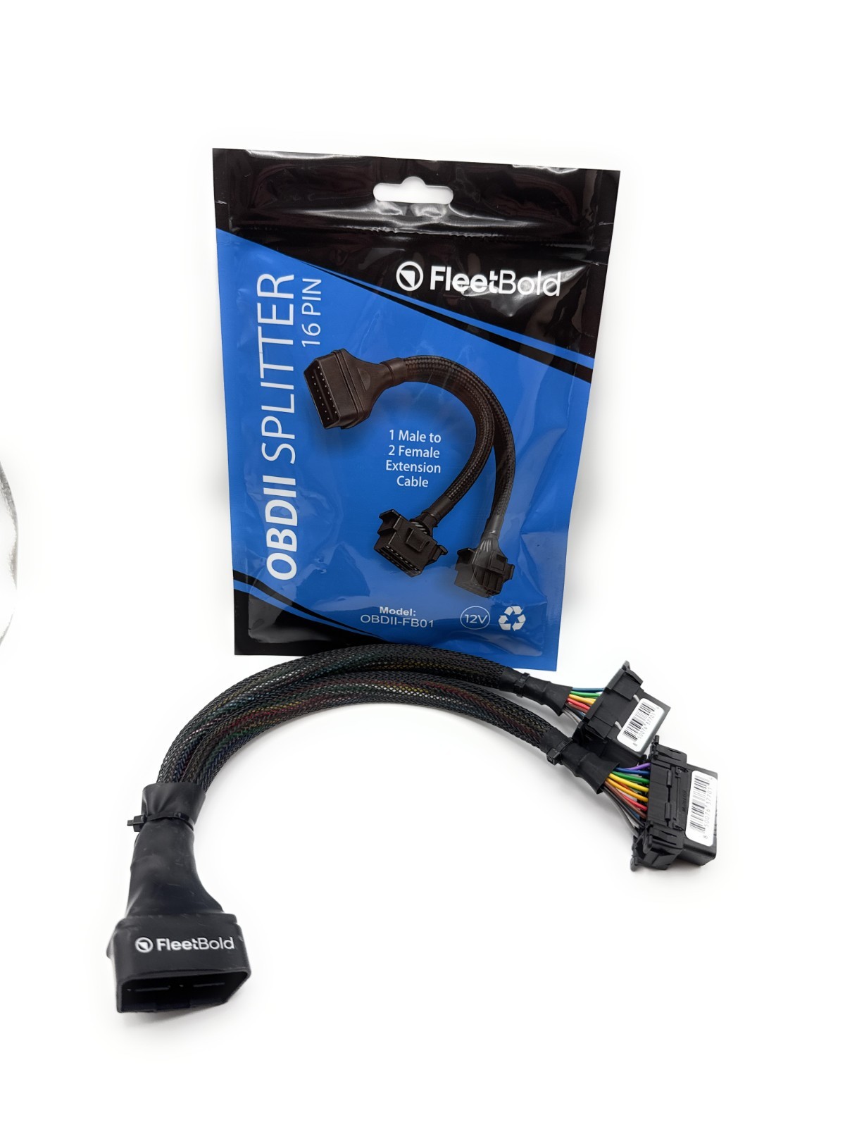 OBD2 Splitter 16 Pin Extension – Dual Port Adapter for GPS & Tools OBD Scanners