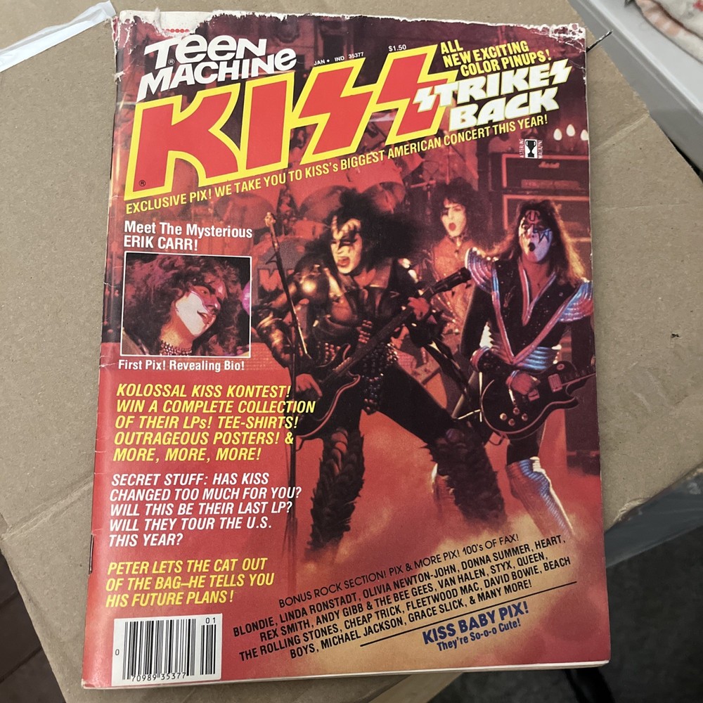 Teen Machine KISS Strikes Back Magazine 1981 Gene Simmons Ace Frehley Eric Carr