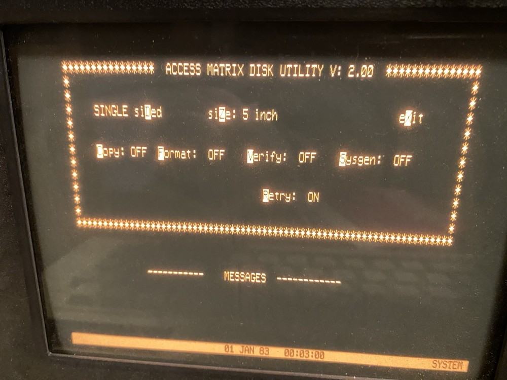 Rare Access Matrix CP/M Portable Vintage Computer from 1983 w System Software