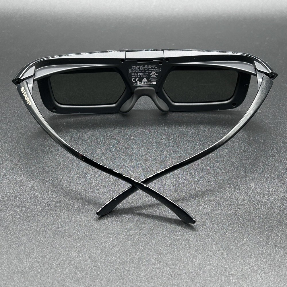 Sharp AN-3DG40 3D Glasses Black NWOT