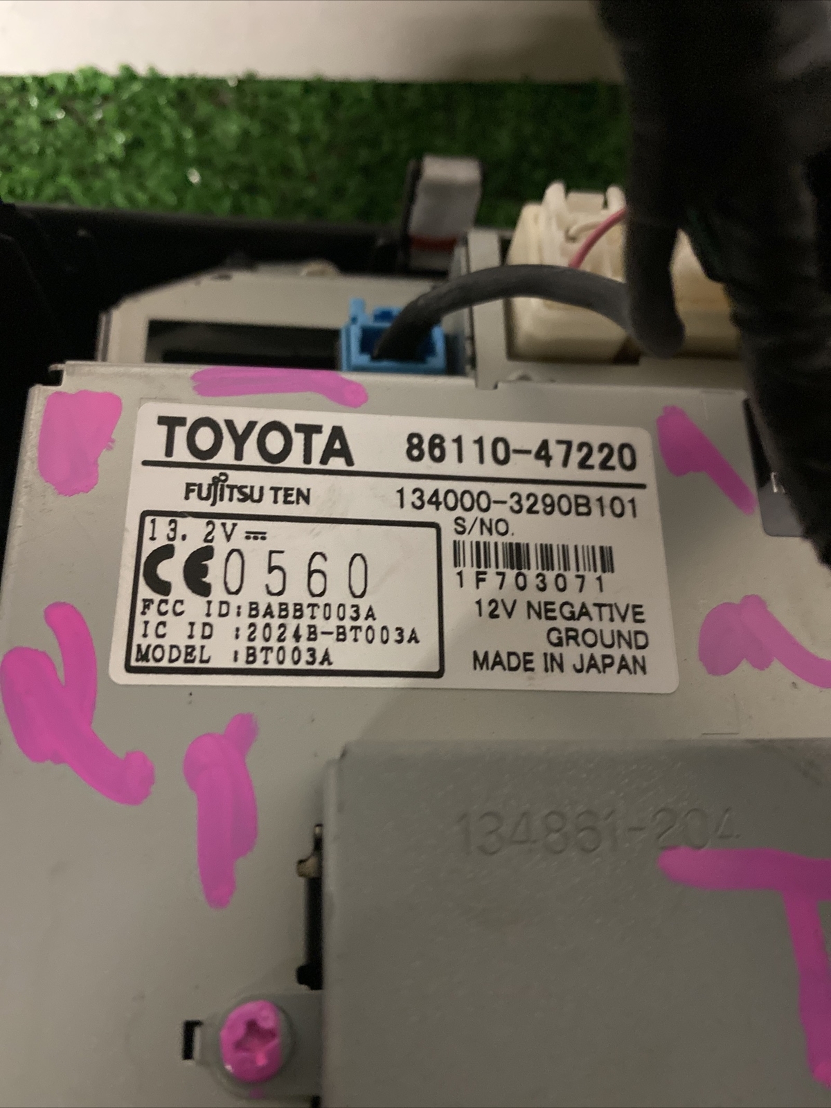 2006-2009 TOYOTA PRIUS DISPLAY SCREEN WITH NAVIGATION 06 07 08 09 86110-47220