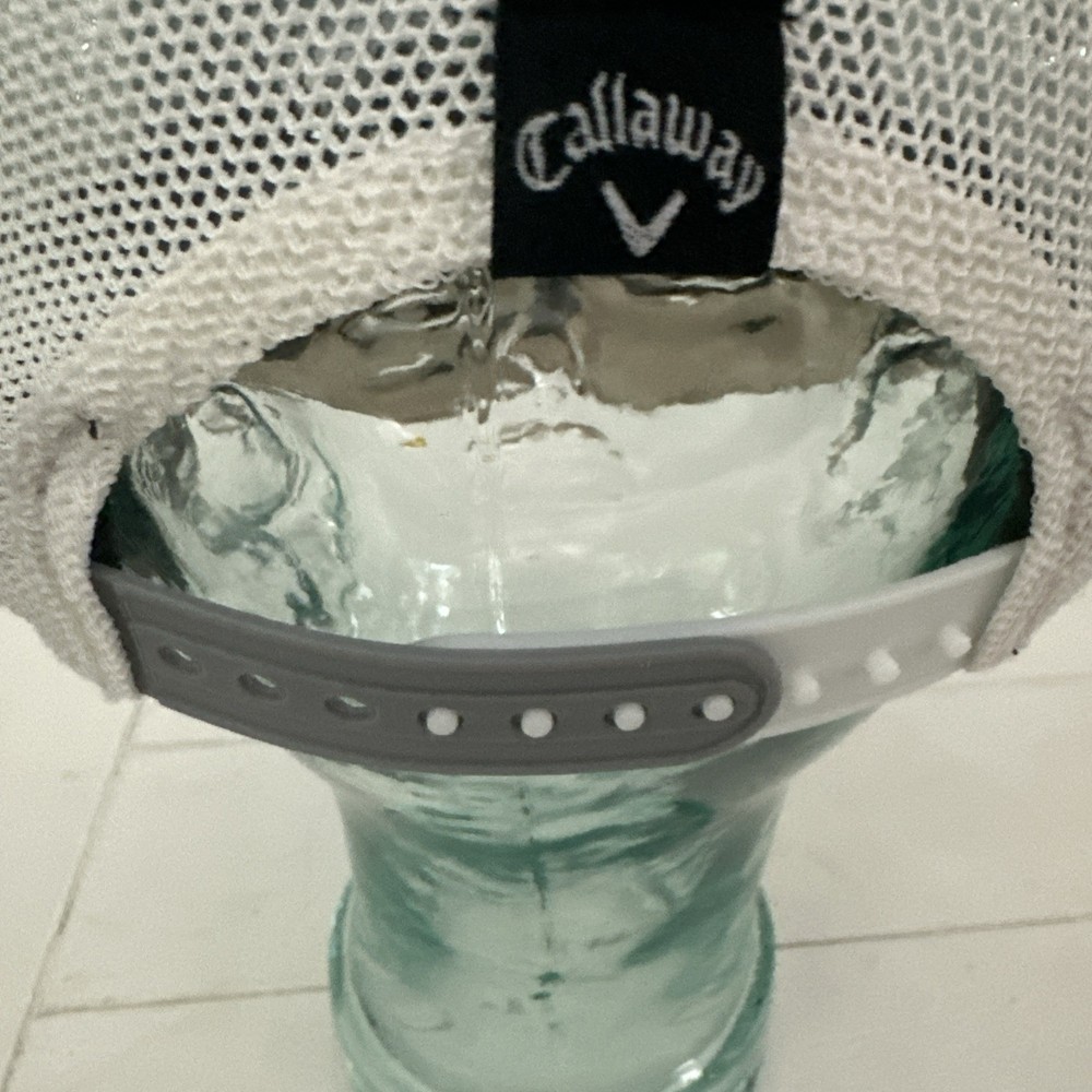 Callaway SD CA Golf Hat Cap Gray White Snapback Mesh
