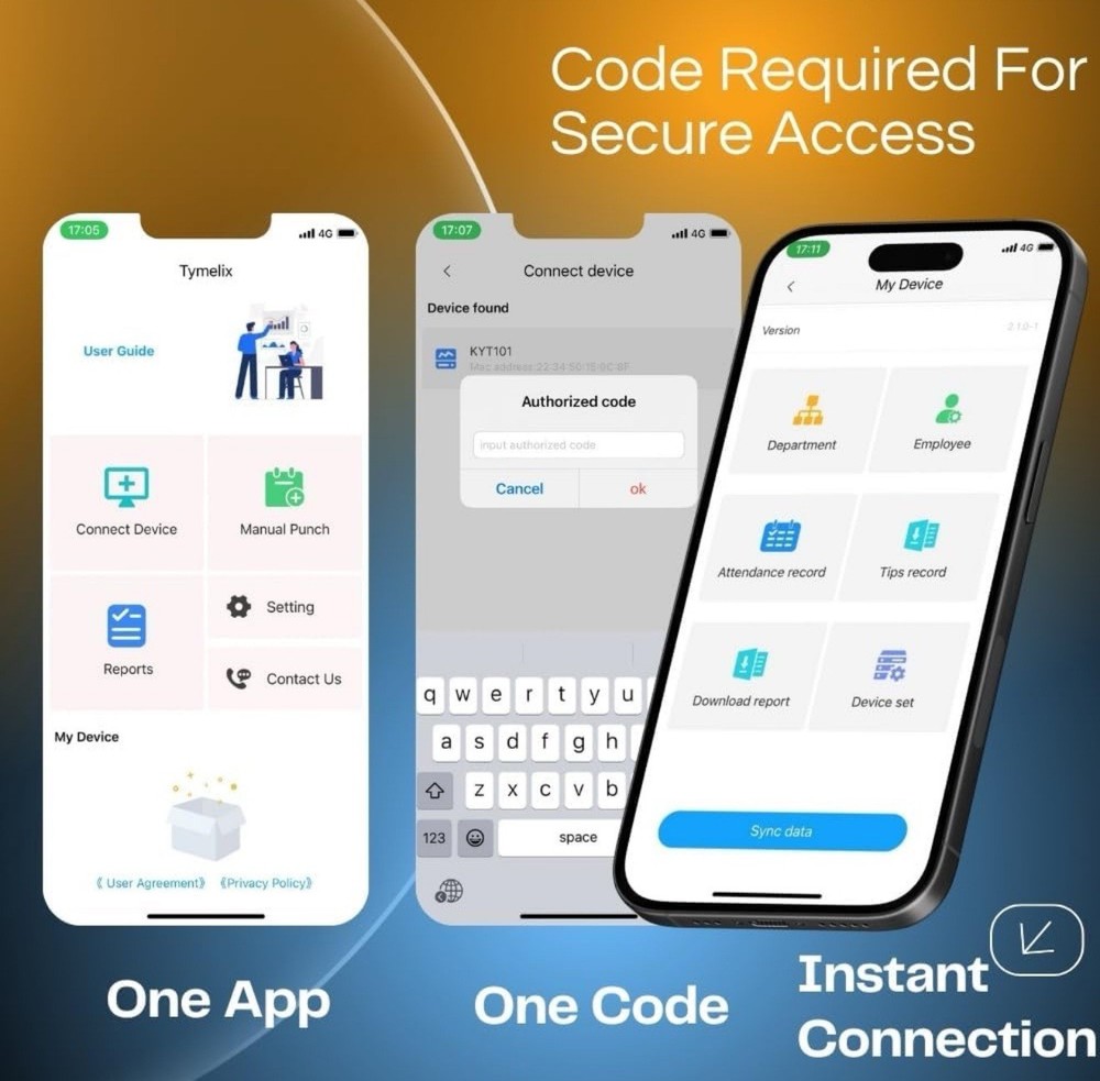 App-Based Time Clock – Fingerprint Attendance for Small Business, iOS/Android Co