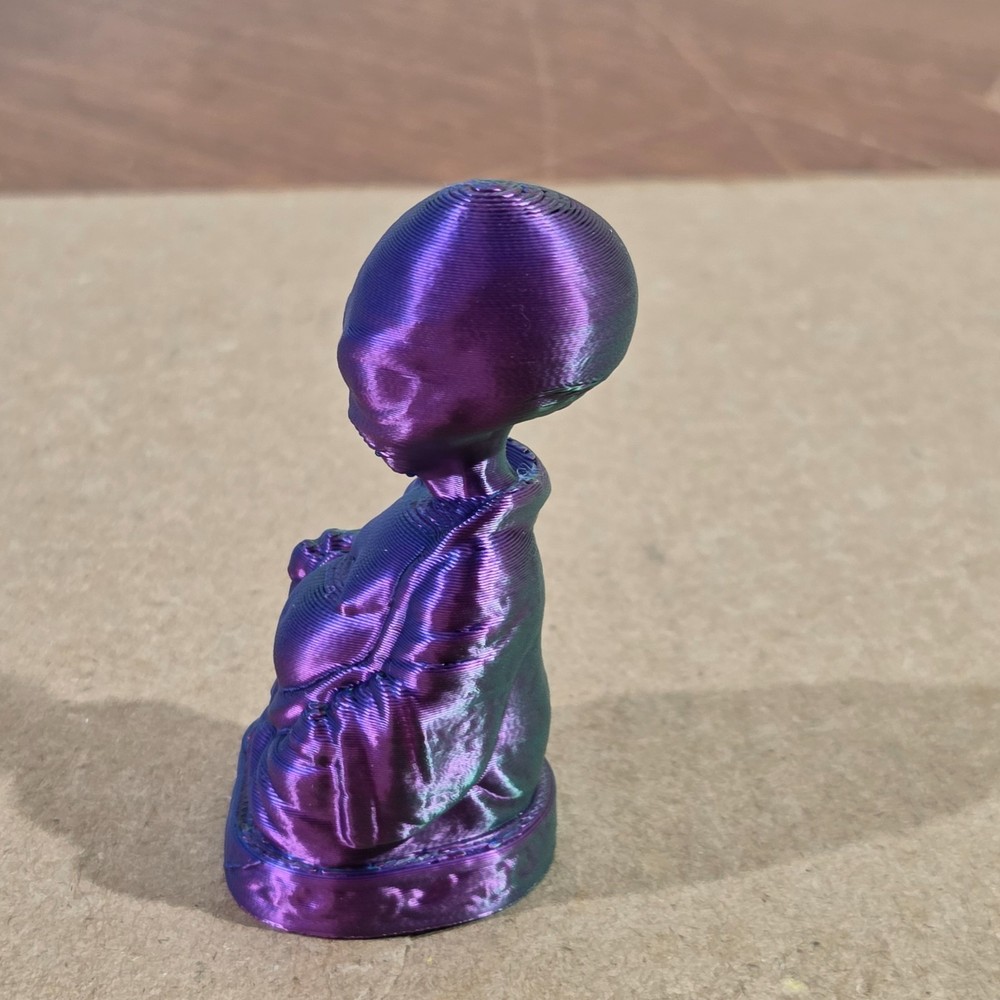 Alien Buddha Figurine 2" 3d printed plastic
