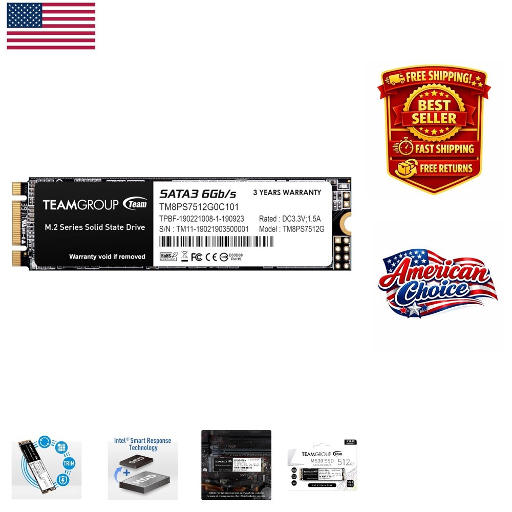 Performance-Driven 512GB SSD with SRT Support - Ideal for Gamers & Professionals