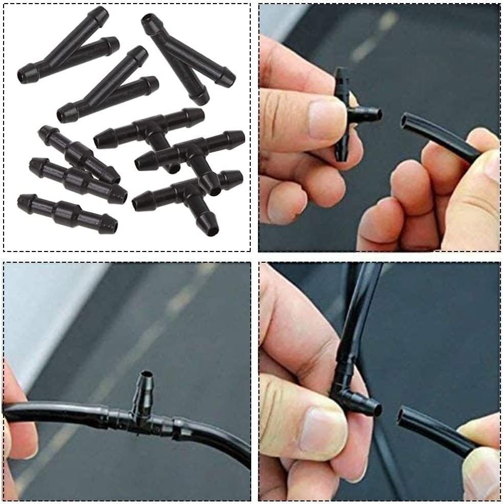 Click&Fit Windshield Washer Nozzles 2PCS replacement for Cadillac CTS Black
