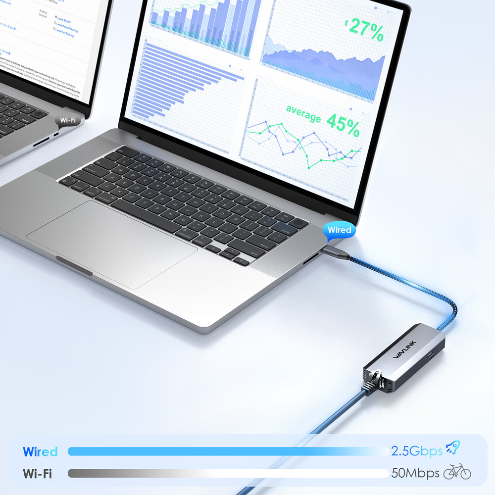 2.5G/5G 95W PD USB-C Ethernet Adapter 10/100/1000Mbps iPhone 17/Mac/Win/Linux