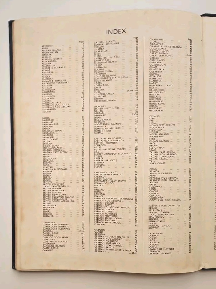 Blue Riband Stamp Album With MAP Book Vintage UNUSED HC Pragnell 4th Ed Illus