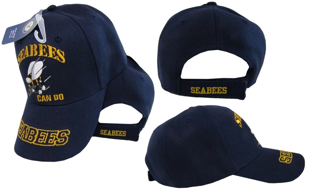 NEW! US NAVY USN SEABEES CAN DO BALL CAP HAT NAVY