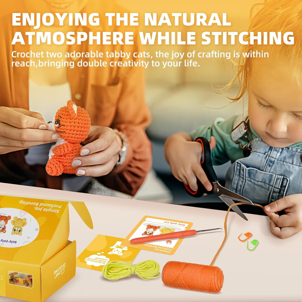 Crochet Kit for Beginners, Learn to Crochet, Include Easy Knitting Soft Yarn, St