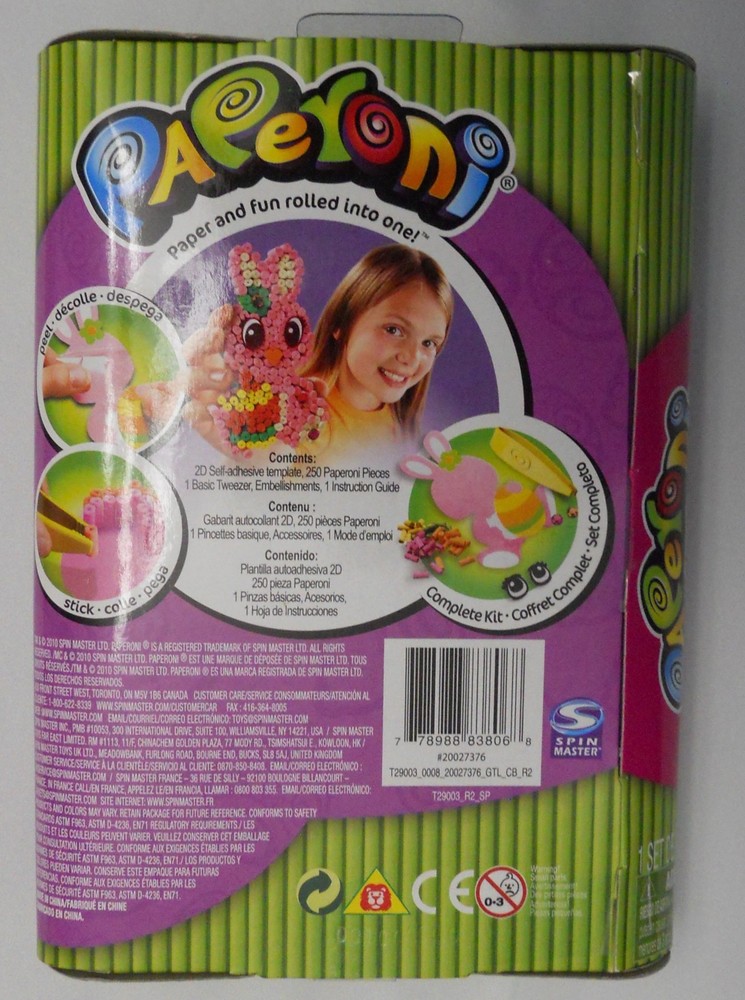 Spring Spin Master PAPERONI 2D Easter Bunny Kit Rolled Paper Fun Craft Activity