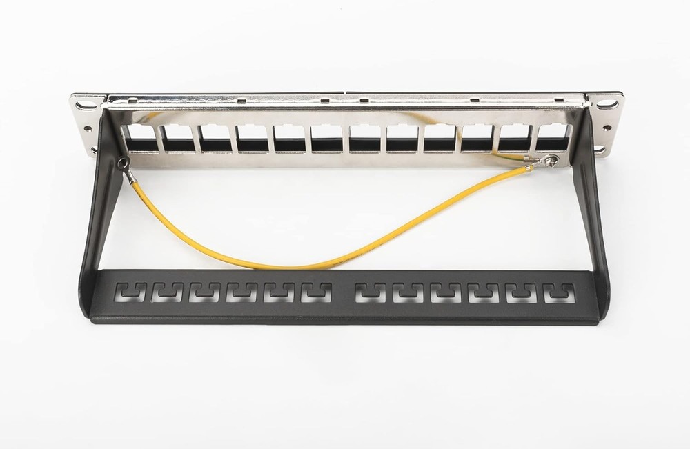 DIGITUS Patch Panel Modular - 12 Ports - 10-inch Rack Mount 1U - Keystone Module