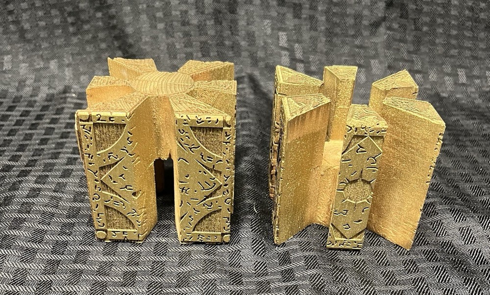 Solid Wood Hellraiser Cube Puzzle Box