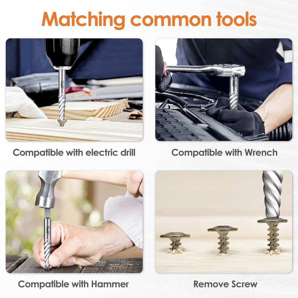 5Pcs Screw Extractor Set Spiral 5PCS Set, ‎screw