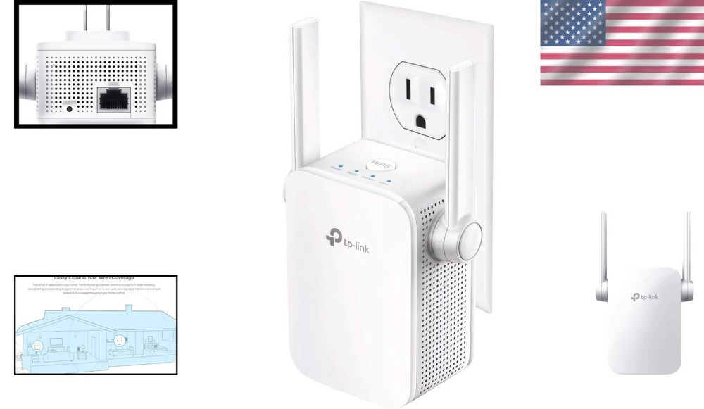 Compact 1200Mbps WiFi Extender - Easy Setup with Kasa App & Alexa Support