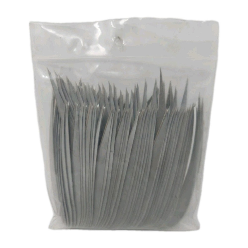 100pk Archery Arrow Feathers 5" Left Wing: Parabolic Gray