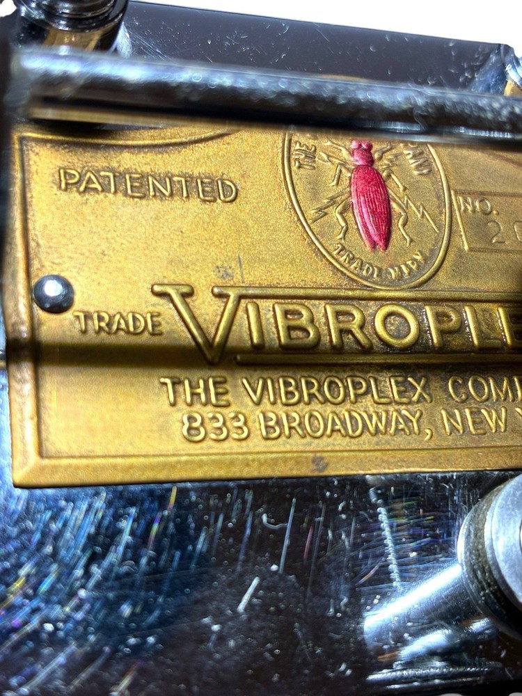 1959 Chrome Plated Vibroplex Blue Racer Deluxe Telegraph Bug Serial #: 209317