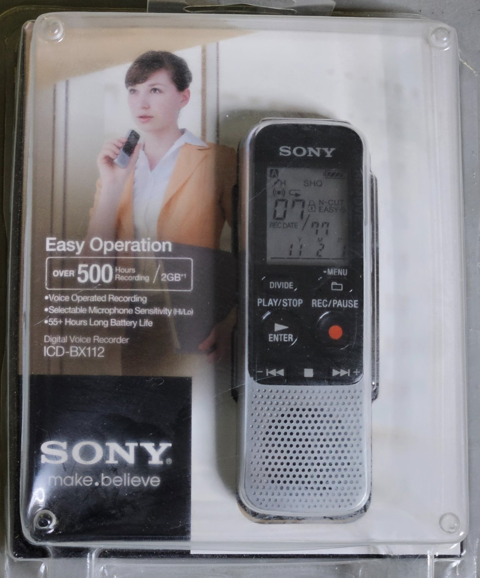 SONY Voice Recorder Digital Dictaphone 2GB ICD-BX112 Sealed NEW Personal Memo