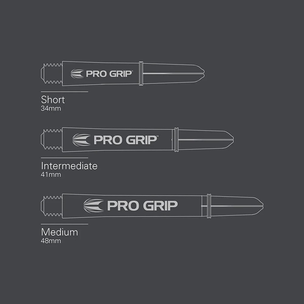 TARGET PRO GRIP DART SHAFTS..CLEAR INTERMEDIATE